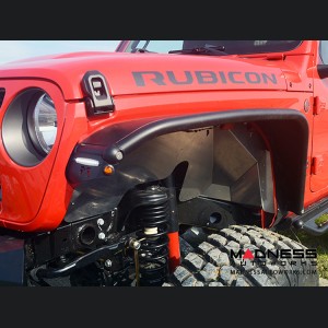 Jeep Wrangler JL Overland Tube Fenders by Metalcloak - Front - Raw Metal